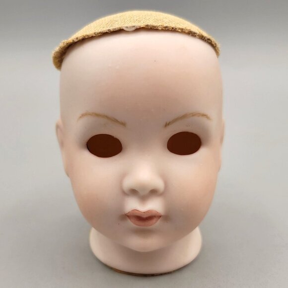 Vintage Porcelain Bisque Doll Head Reproduction Grace C Rockwell Doll Part - Picture 1 of 10